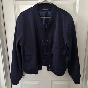 Navy Blue Bomber Jacket